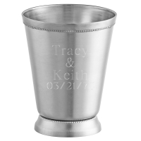 Personalized Matte Silver Mint Julep Cup